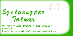 szilveszter tolmar business card